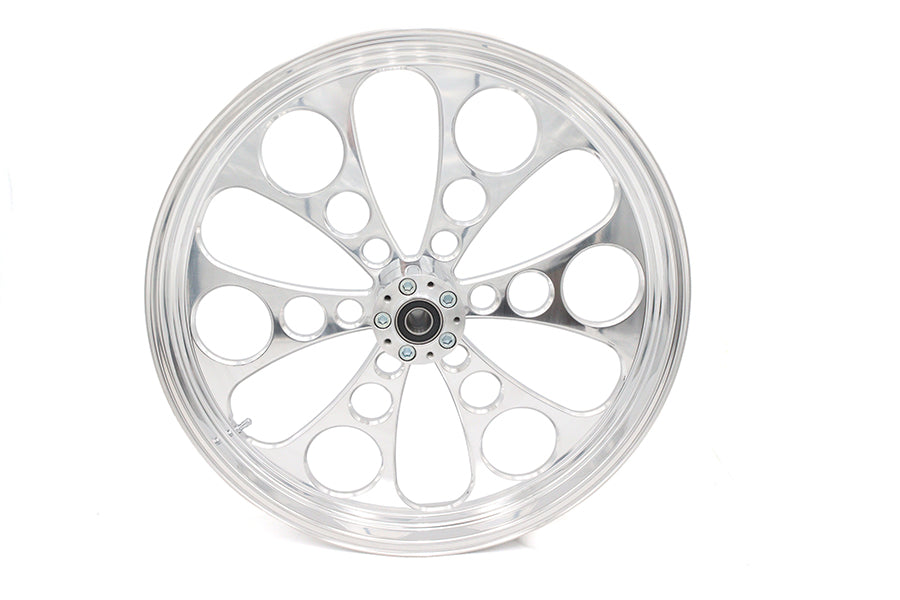 23 inch x 3.5 inch Kool Kat Front Wheel Polished Aluminum