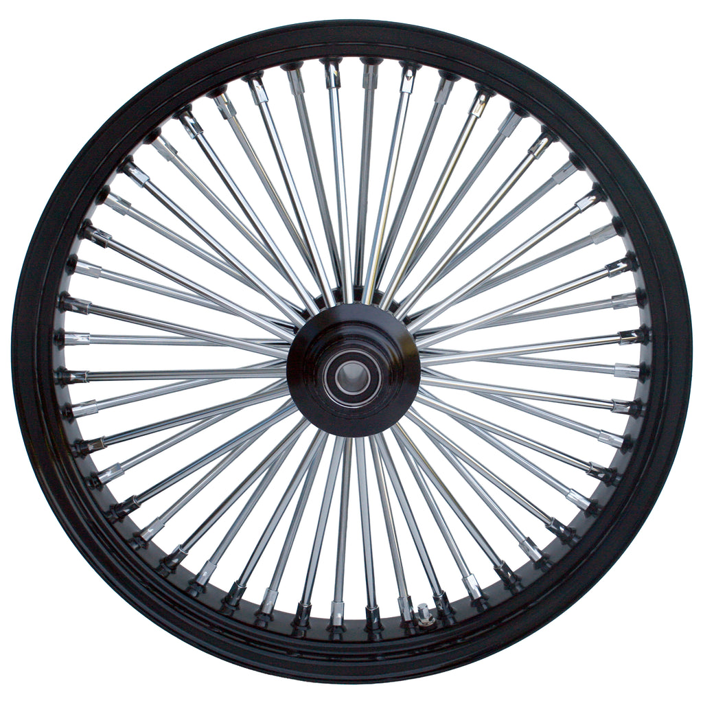 21 inch x 3.5 inch King Spoke Front Wheel Black/Chrome