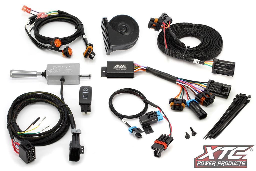 Auto Turn Signal Kit W/ Billet Lever And Front Drl Lights Pol