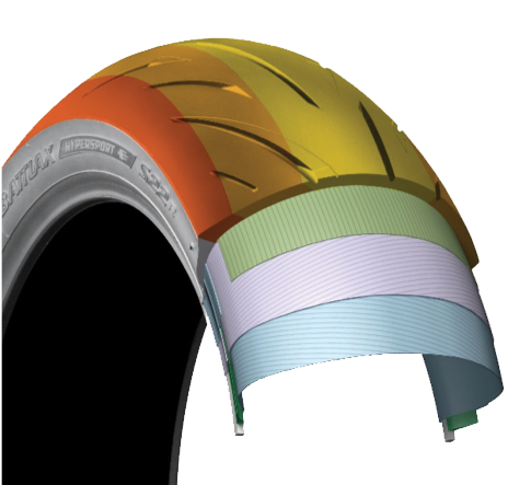 Tire Battlax Hypersport S22 Fr 120/70zr17 58w Radial Tl