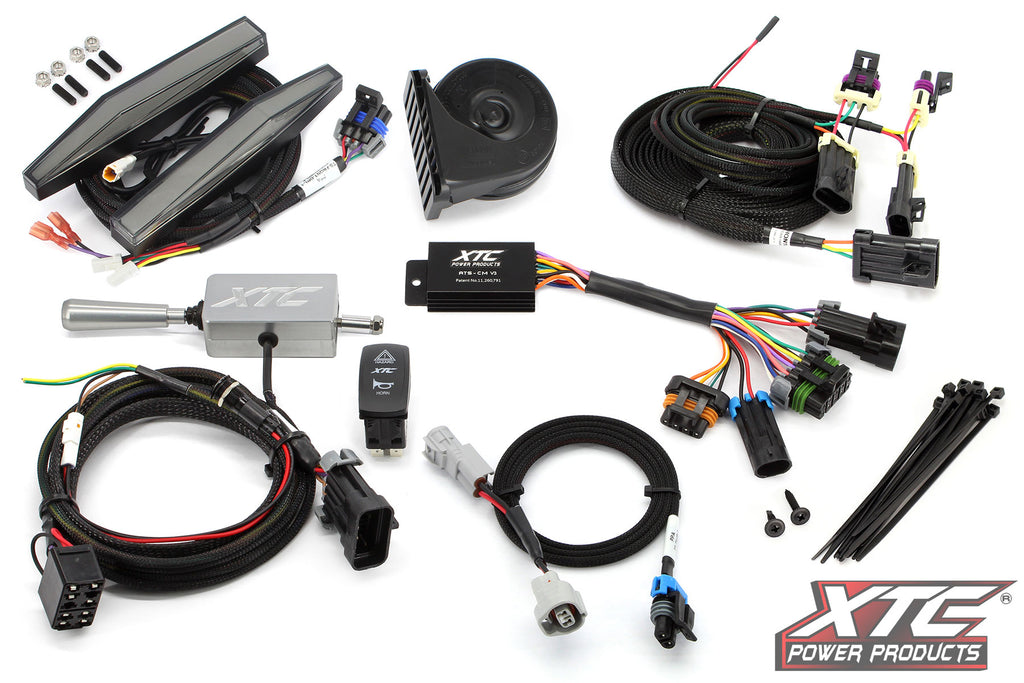 Auto Turn Signal Kit W/ Billet Lever And Front Drl Lights Hon