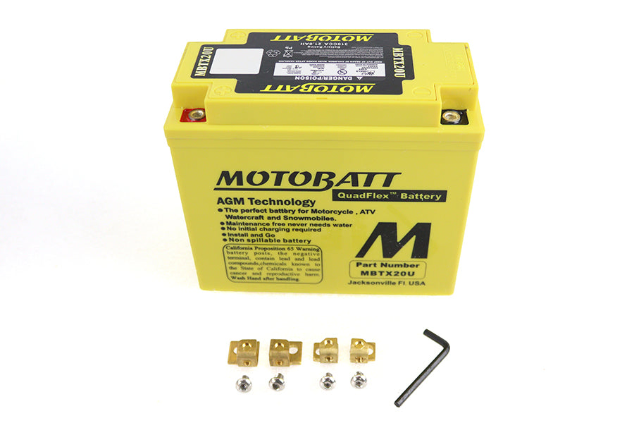 MotoBatt 12 Volt AGM Yellow Battery