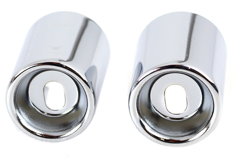Upper Shock Stud Covers Chrome Tall Style