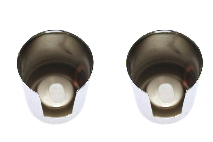 Upper Shock Stud Covers Chrome Short Style