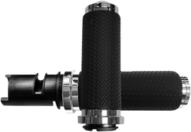 AVON memory foam large chrome twist grip handlebar grip with ergonomic twist design for bicycles or scooters