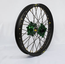 Load image into Gallery viewer, Wheel Rear 2.15x18 Green Hub Blk Rim/Blk Spoke/Gld Nipple