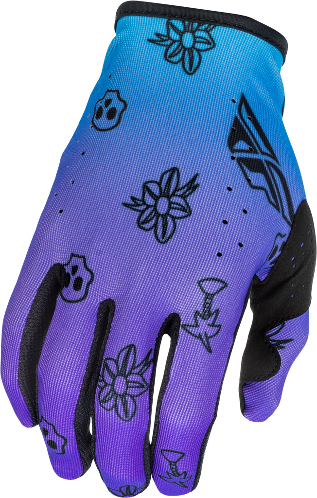 Youth Lite Outline Gloves Purple/Blue/Black Ys