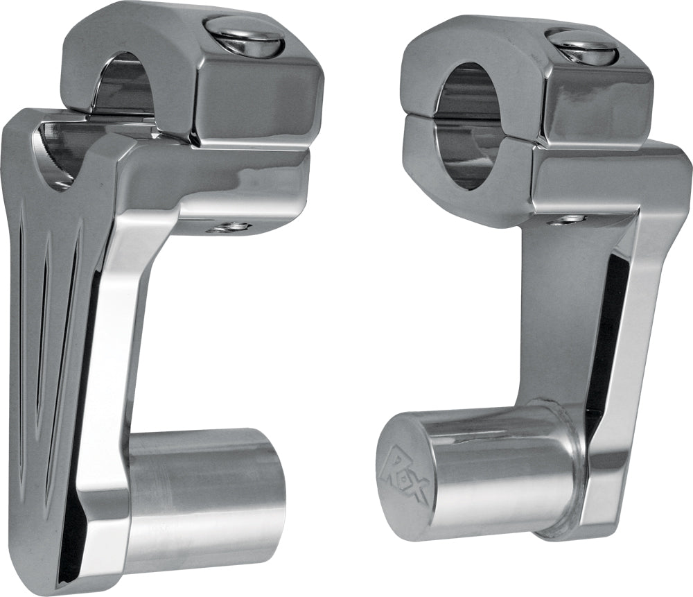Pivoting Handlebar Riser Chrome 2" Rise