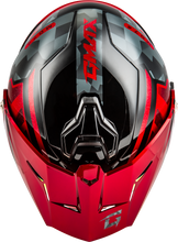 Load image into Gallery viewer, Md 74 Striker Modular Helmet W Red Shield Blk/Gry/Rd Mtlc Xl