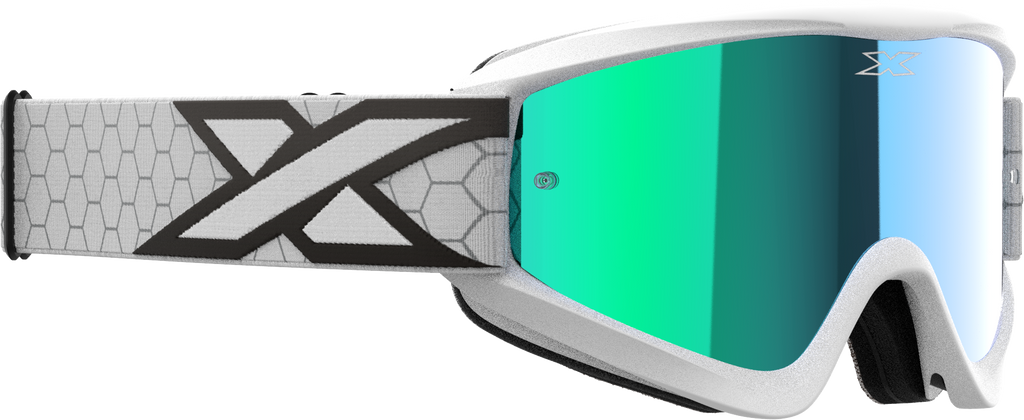 Flat Out Mirror Goggle White/Black Blue Mirror