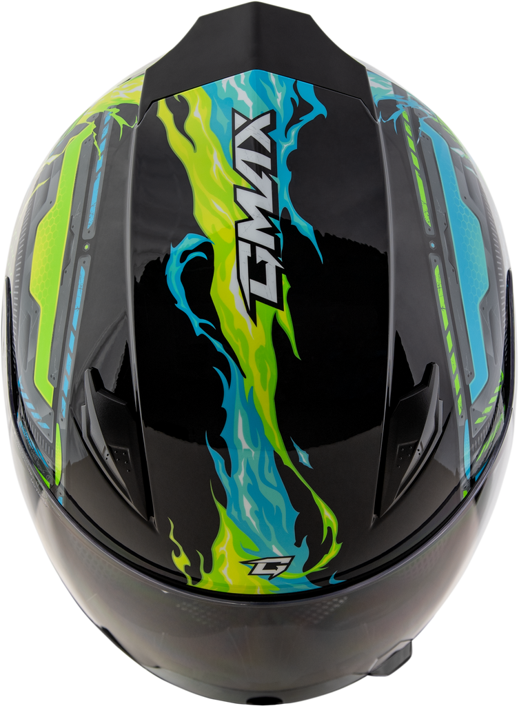 Youth Gm 49y Charge Helmet Black/Blue/Green Ym