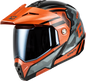 Md 74 Striker Modular Helmet W Smk Shield Blk/Gry/Or Mtlc Sm