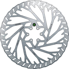 GALFER 223mm brake rotor showing perforated metal disc for bicycle braking system