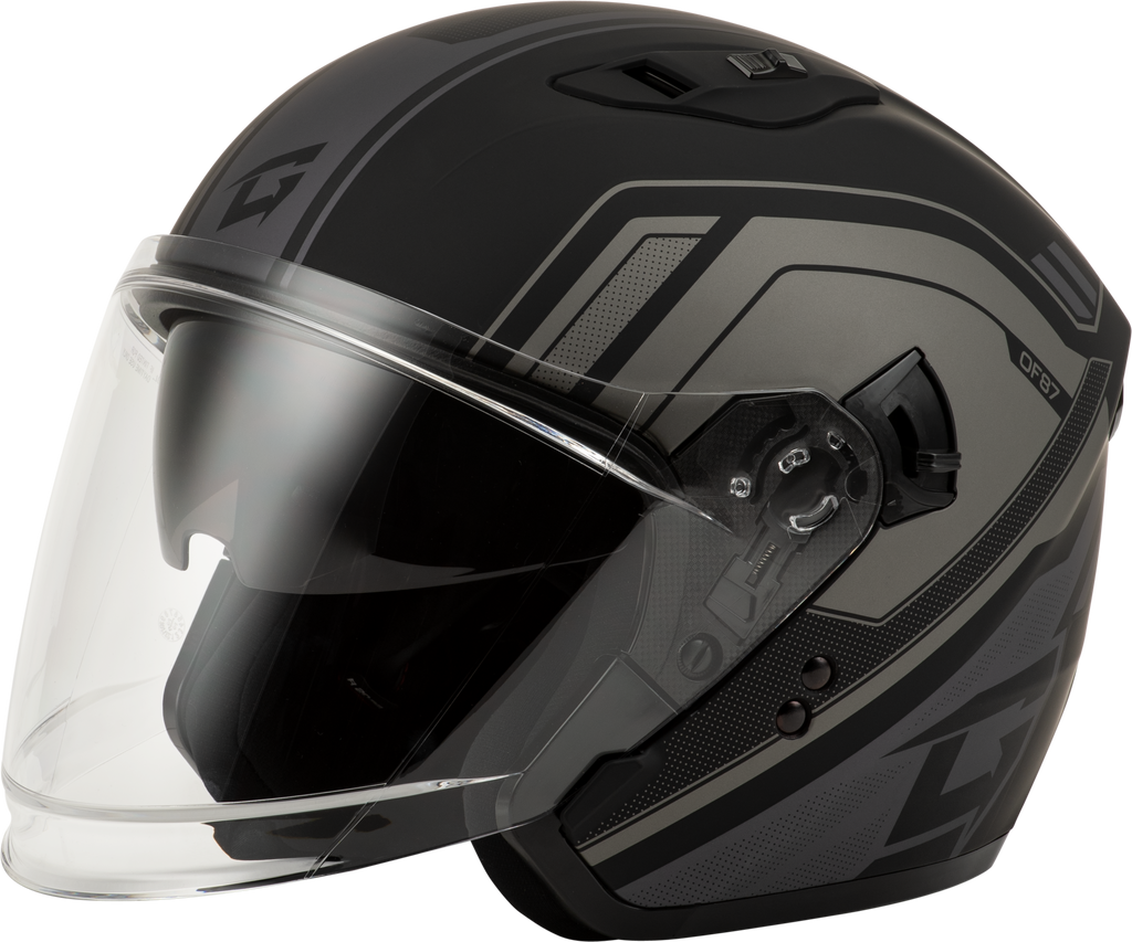 Of 87 Duke Helmet W/Led Light Matte Blk/Grey Md