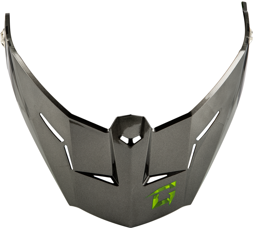 Md 74 Visor W/Screws Striker Blk/Silver/Green Metal