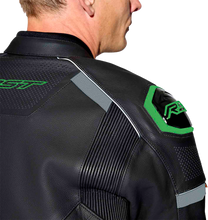 Load image into Gallery viewer, S1 D3o Leather Jacket Blk/Gry/Flo Grn 3x