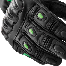Load image into Gallery viewer, S1 Glove Blk/Flo Green Leather Lg