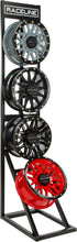 Load image into Gallery viewer, Raceline Wheel Display Holds Four Wheels
