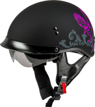 Load image into Gallery viewer, Hh 65 Corvus Helmet W/Peak Matte Black/Purple/Grey Xs