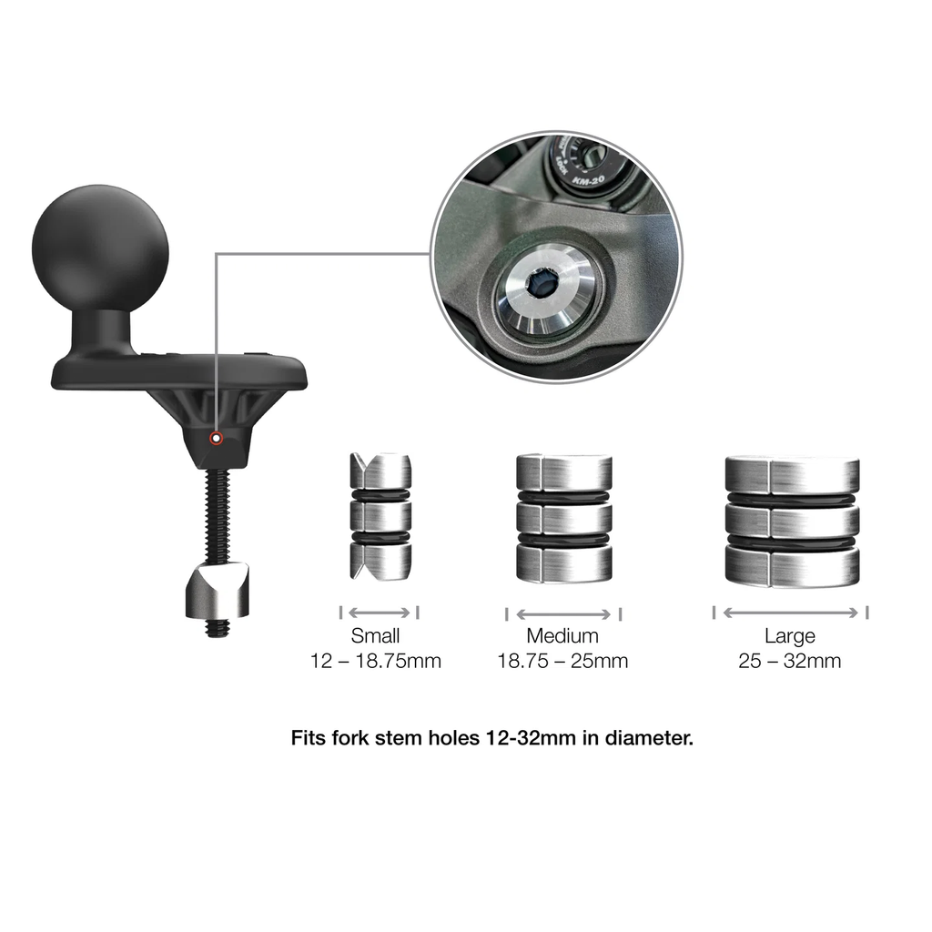 Fork Stem Wedge Ball Base 12 32mm Holes