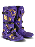 alpine star Tech 10 Le Boots Ultraviolet/Gold/Black Sz 10 482-49110