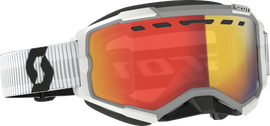 Fury Goggle Snow Cross Ls White W/Red Chrome
