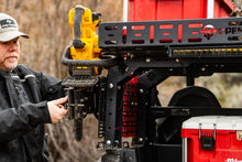 Load image into Gallery viewer, OPEN TRAIL universal UTV bed rack installed on an ATV bed, showing sturdy metal construction and mounting points for gear.