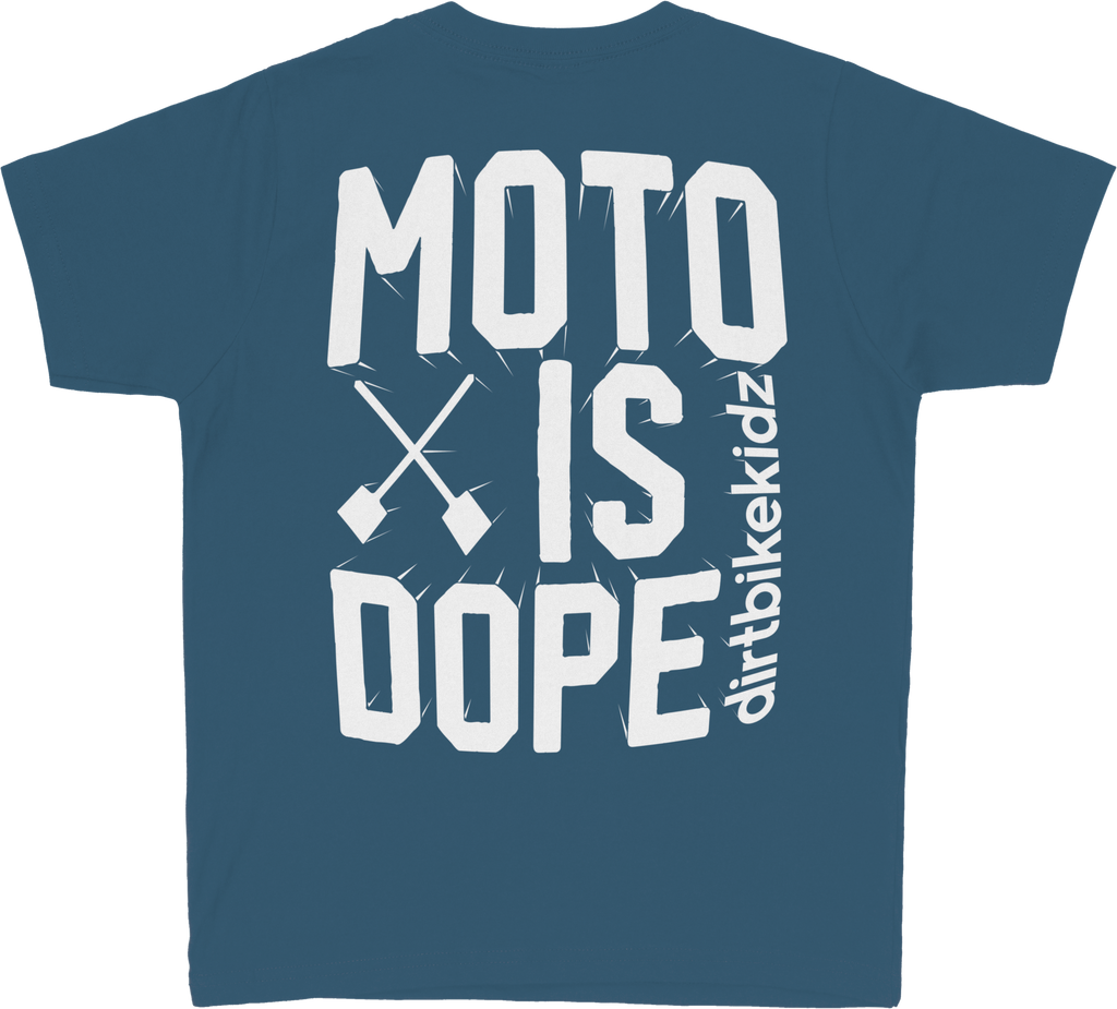 Moto Is Dope Youth Tee Lagoon Blue Ym