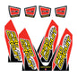 Ti 6 Wrap/End Cap Decals Replacement Muffler Stickers