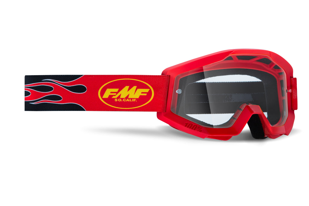 Powercore Youth Goggle Flame Red Clear Lens