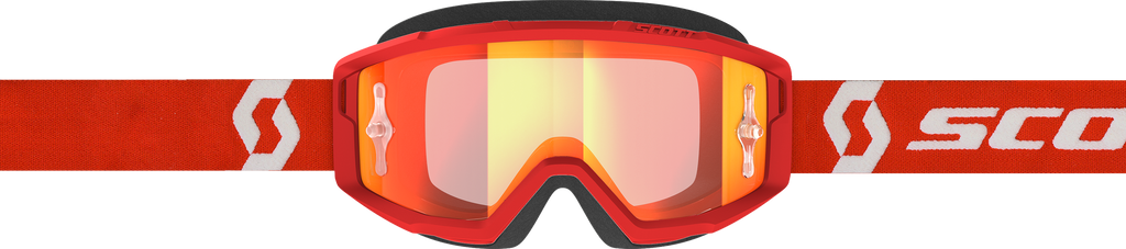 Primal Goggle Red/White Orange Chrome Works