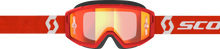 Load image into Gallery viewer, Primal Goggle Red/White Orange Chrome Works