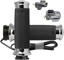 Load image into Gallery viewer, Custom Contour Heated Chrome Twist Grip