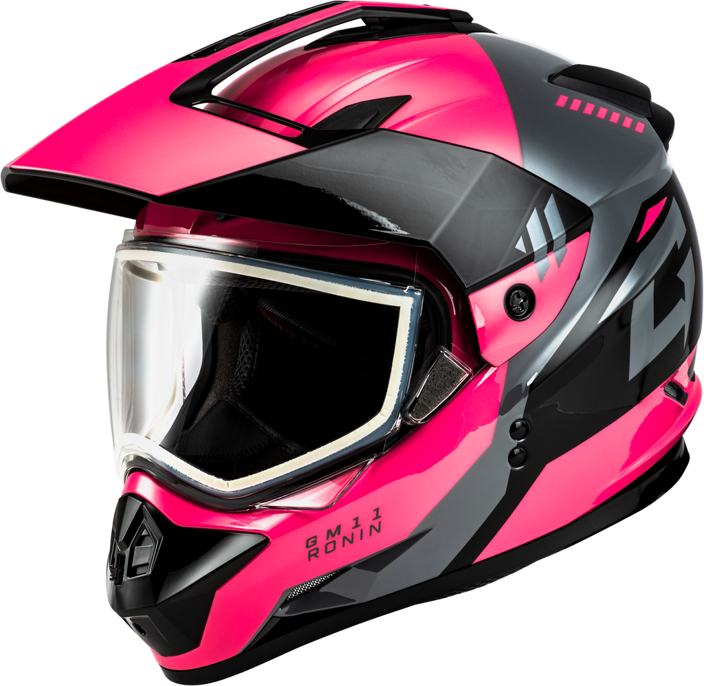 Gm 11s Ronin Snow Helmet Black/Grey/Pink Md
