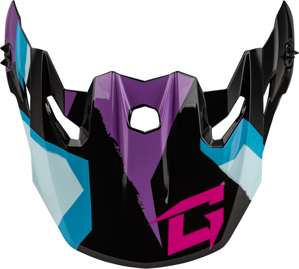 Mx 96 Splinter Visor W/Screws Black/Purple/Blue