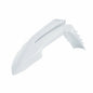 White front fender for KTM 23-24 by Polisport, designed as a durable motorcycle body part, shown in the image.