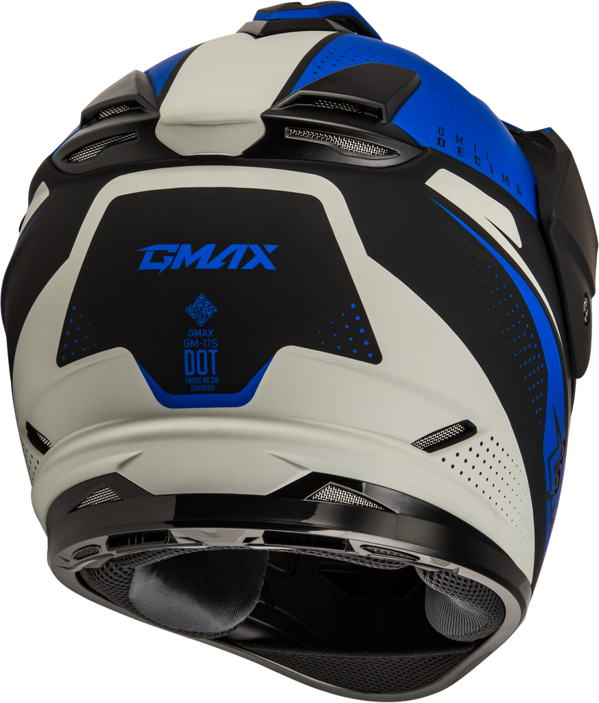 Gm 11 Decima Helmet Matte Black/Blue Xs