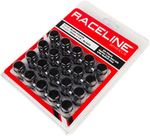 Load image into Gallery viewer, 12mmx1.50 Lock Style Lug 20/Pk Lock Style Lug Nuts Blk