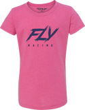 Fly Racing Girl'S Fly Edge Tee Pink Yl 356-0175YL