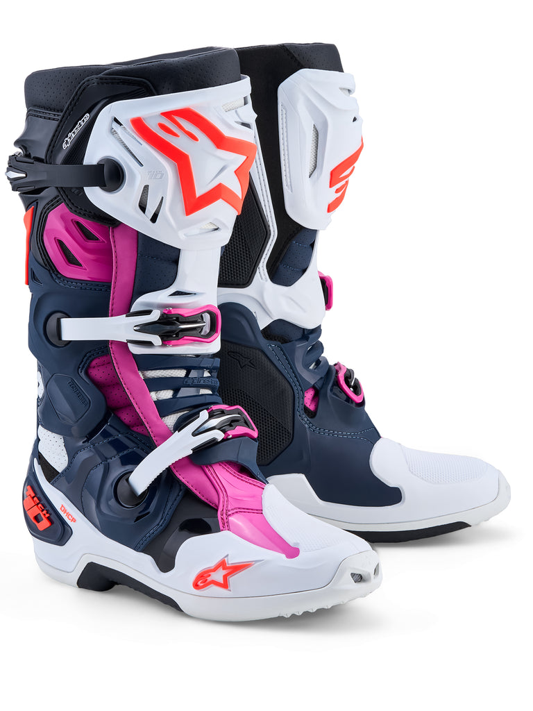 Tech 10 Supervented Boots Drk Blue/Wht/Blk Fuxia 9