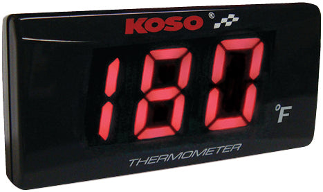 Super Slim Temperature Gauge Red Display