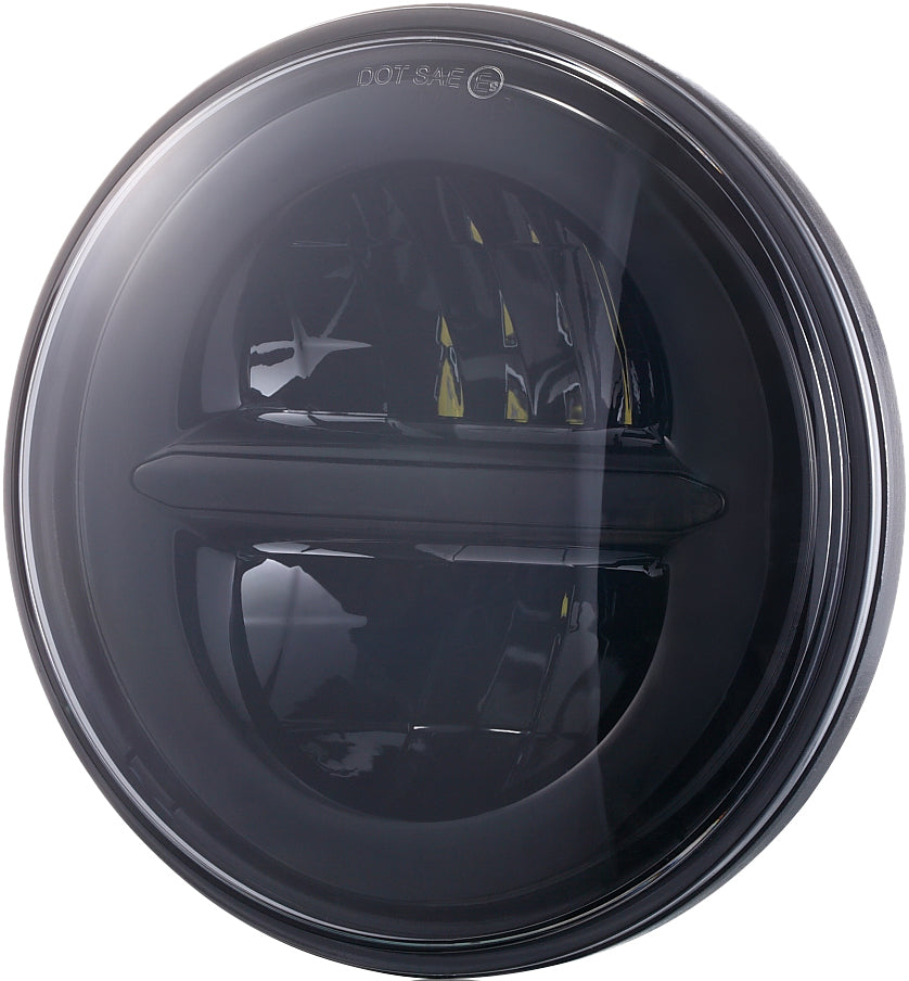 Classic Led Headlight 5.75" W/Drl Black