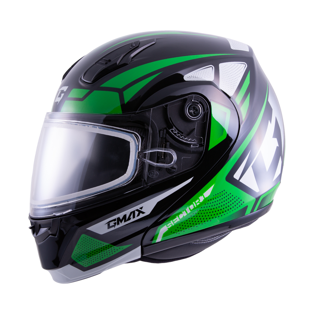Md 04s Sector Snow Helmet Blk/Green/Wht Xs