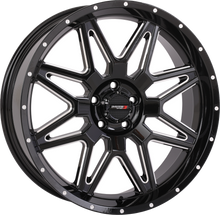 Load image into Gallery viewer, St7 Wheel 20x7 4+3 (+10mm) 5/4.5 Gloss Black Milled