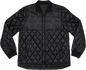 Black DBK liner jacket with a sleek design, shown from the front, featuring a zip closure and collar detail.