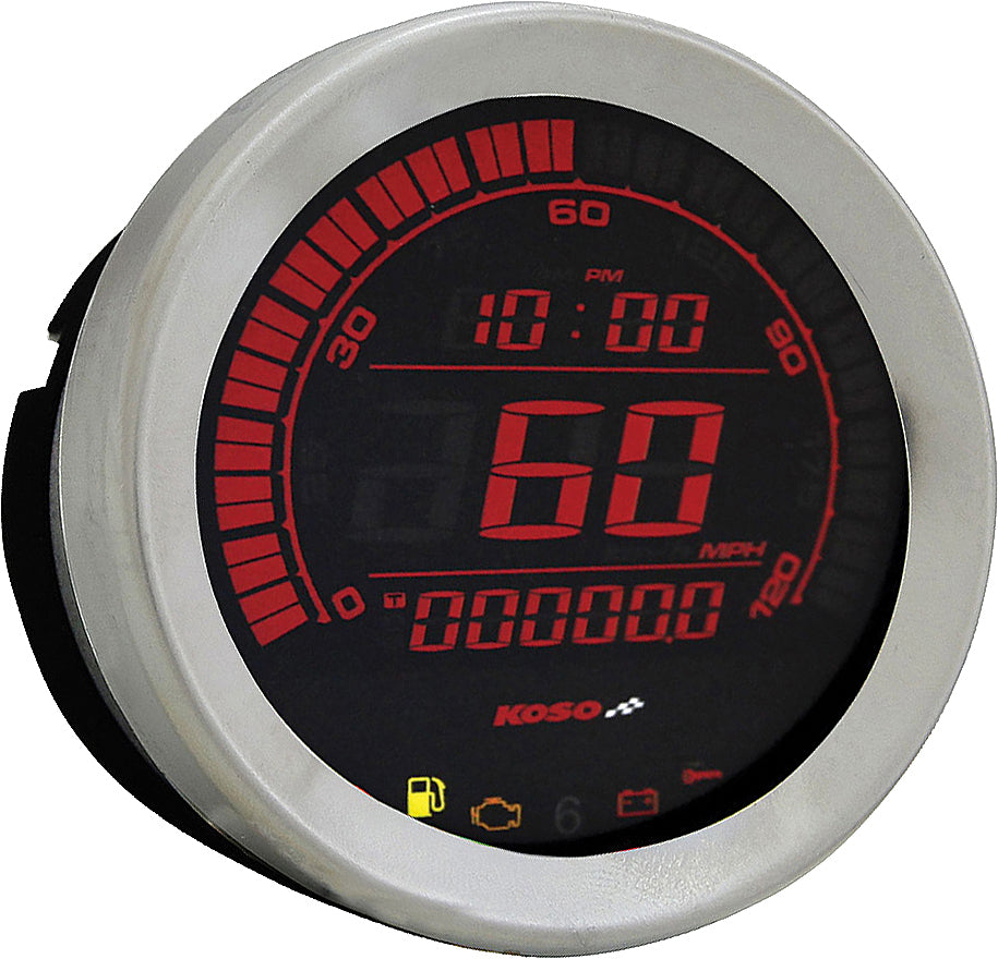Hd 02 Series Gauge Kit Silver Bezel Oil Temp