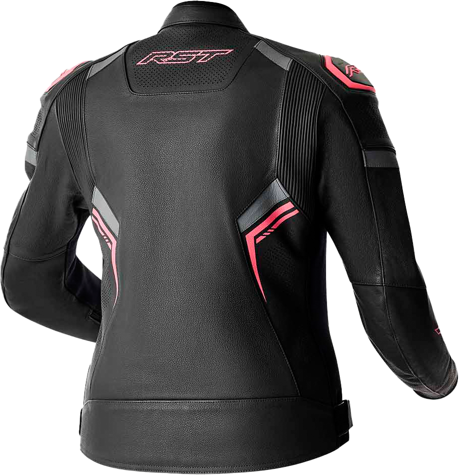 Womens S1 D3o Leather Jacket Blk/Flo Pink 3xl