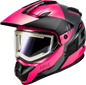 Gm 11s Ronin Snow Helmet W/ Elec Shield Black/Grey/Pink Lg