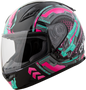 Youth Gm 49y Charge Helmet Black/Pink/Aqua Ym