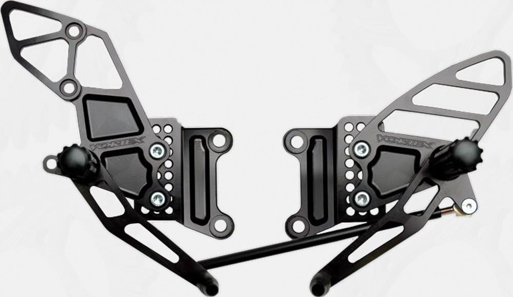 Rear Set Complete Blk Kaw